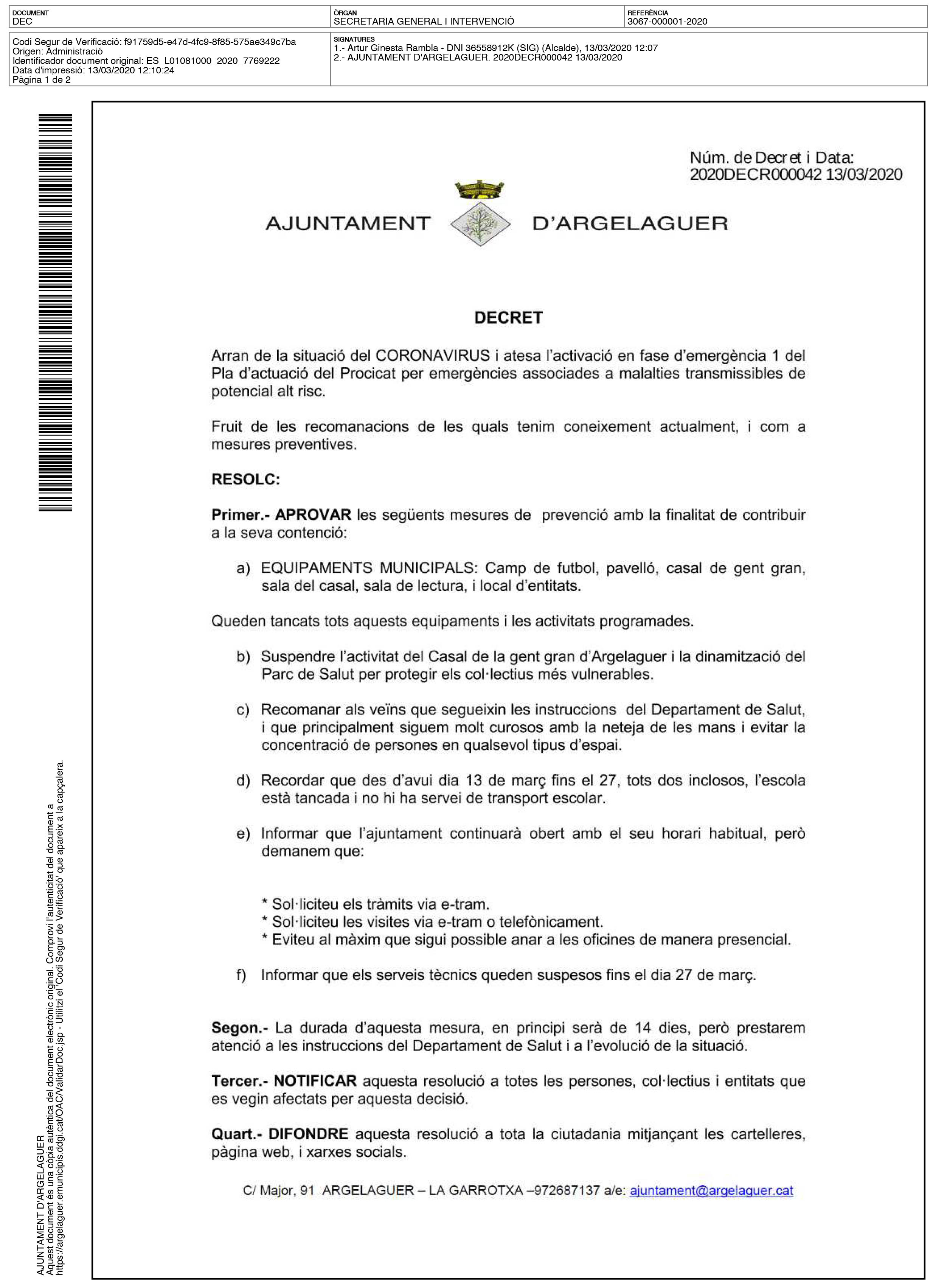 DECRET MESURES PREVENTIVES CORONAVIRUS-1